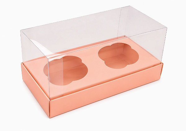 Caixas para 2 Mini Cupcakes - Pct com 10 Unidades