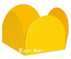 Forminhas para Doces 3,5x3,5x2,5 - Pacote com 100 Unidades / Laranja Claro