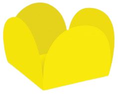 Forminhas para Doces 3,5x3,5x2,5 - Pacote com 100 Unidades / Amarelo