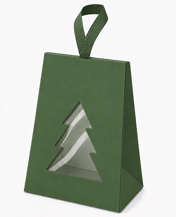 Caixa Árvore de Natal para Lembrancinhas 9x4x10 - Pct com 10 Unidades