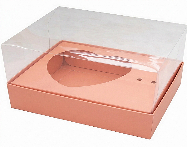 Caixa coração de Colher / 100g - Salmão - Pct com 10 Unidades