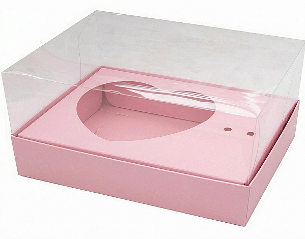 Caixa coração de Colher / 100g - Rosa Claro - Pct com 10 Unidades