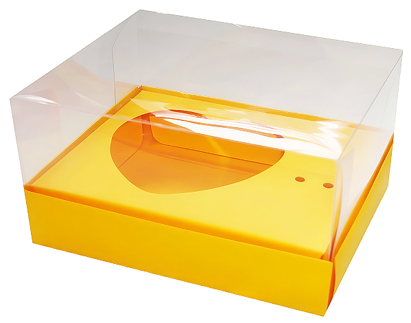 Caixa Coração de Colher / 100g - Laranja Claro - Pct com 10 Unidades