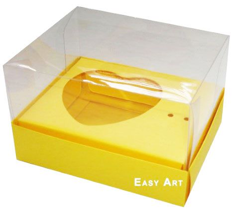 Caixa Coração de Colher / 100g - Amarelo - Pct com 10 Unidades