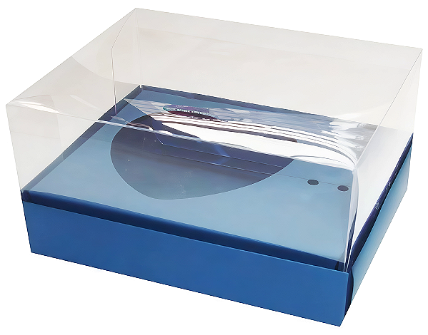 Caixa Coração de Colher / 100g - Azul Marinho - Pct com 10 Unidades