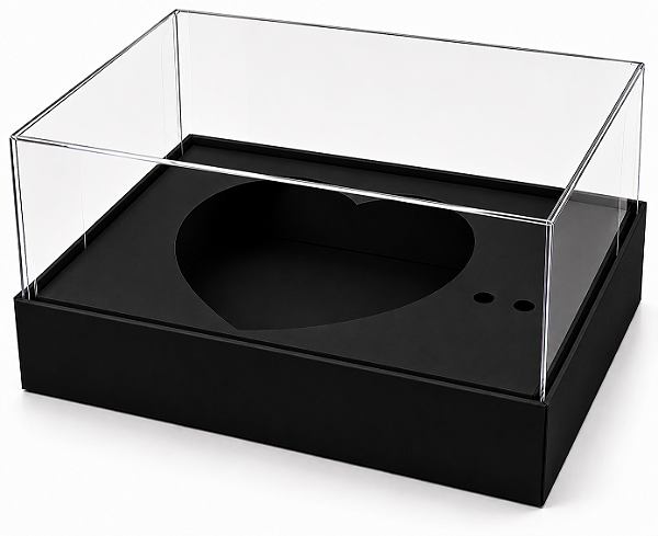 Caixa Coração de Colher / 100g - Preto - Pct com 10 Unidades