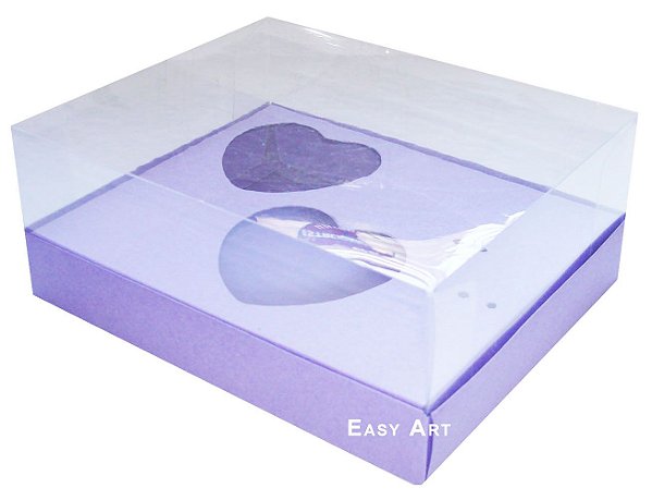 Caixa Coração de Colher - Lilás - Pct com 10 Unidades