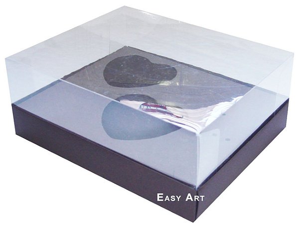 Caixa Coração de Colher 2x de 100g - Marrom Chocolate - Pct com 10 Unidades