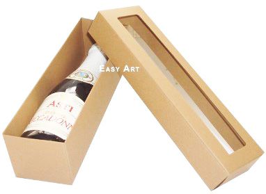 Caixa para Mini Vinho Com Visor - Pct com 10 Unidades