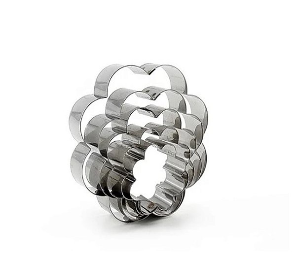 Cortadores Inox - Margaridas 5 Peças - 5P