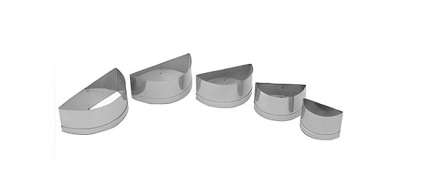 Cortadores Inox - Meia Lua 5 Peças