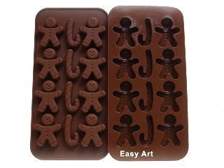 Formas de Silicone para Bombons Natal - 21x10,5x1,5