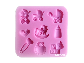 Moldes de Silicone Coisas de Bebê 1 unidade - 8,3x8,3