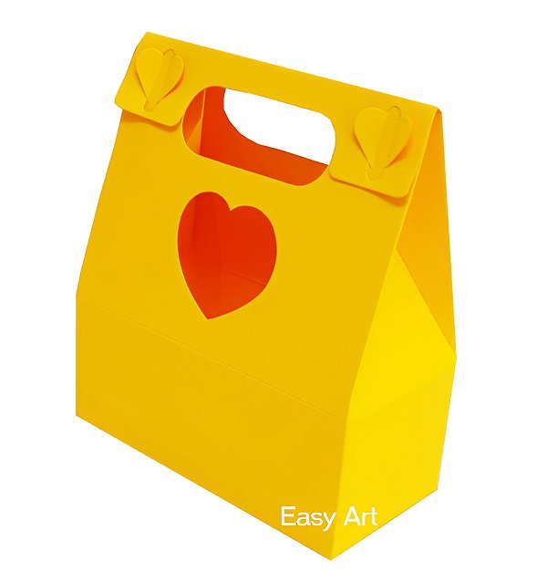 Caixa Maleta Coração - Pct com 10 Unidades