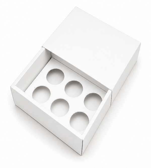 Caixas para 6 Brigadeiros sem Visor - Pct com 10 Unidades