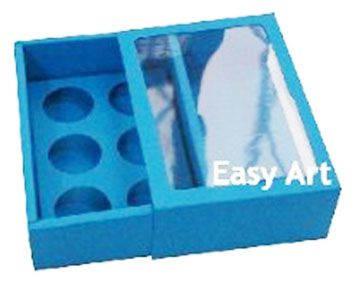 Caixas para 6 Brigadeiros com Visor - Pct com 10 Unidades