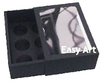 Caixas para 6 Brigadeiros com Visor - Pct com 10 Unidades