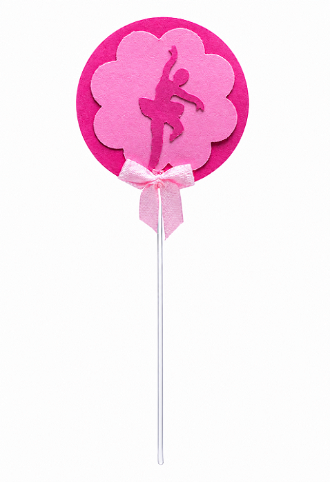 Toppers / Tags para Cupcakes Bailarina - Pct com 12 unidades