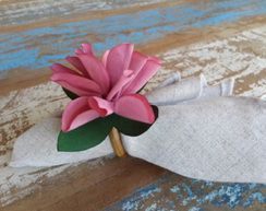 Porta Guardanapos / Flores de Tecido - Flor de Lis - Pct com 24 Unidades