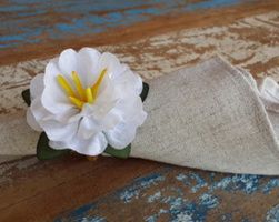 Porta Guardanapos / Flores de Tecido - Narciso - Pct com 24 Unidades