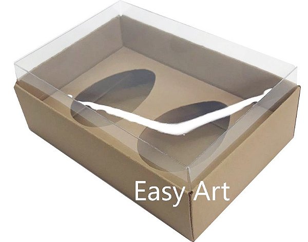 Caixa para 2 Ovos de Colher 50g - Pct com 10 Unidades