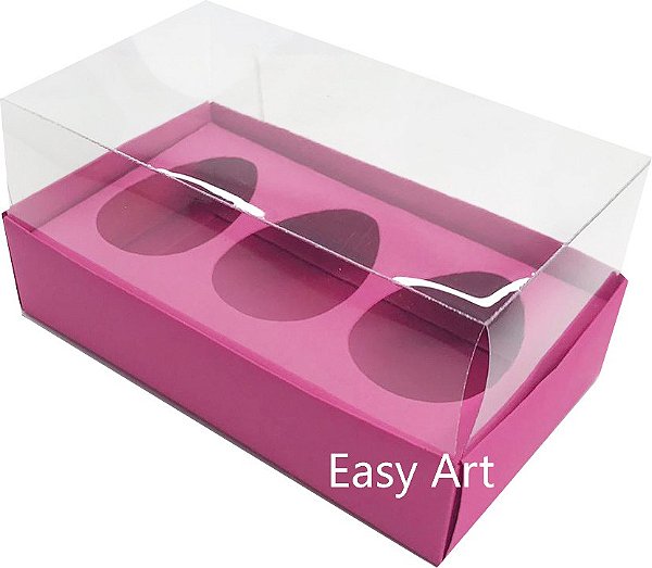 Caixa Ovo de Colher 3x 50g - Pct com 10 Unidades - Pink