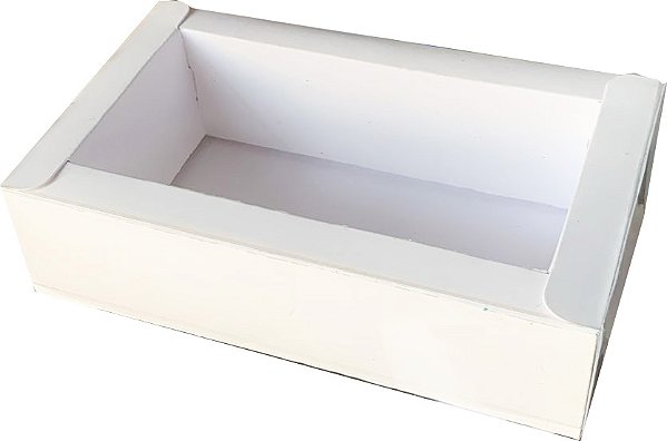 Caixa Borda Larga 3 Mini Velas Potes Geleinha 17x10x4,5 - 10 Und