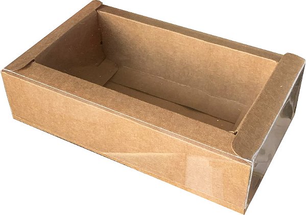 Caixa Borda Larga 3 Mini Velas Potes Geleinha 17x10x4,5 - 10 Und