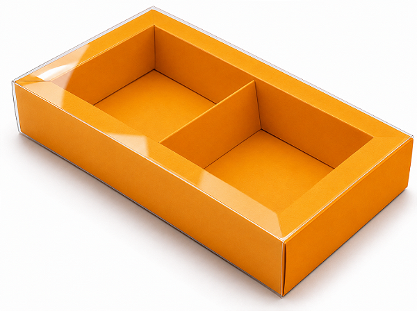 Caixa para 02 Brownies / Biscoitos / Sabonetes 20,2x12x3,5 - Pct 10 un