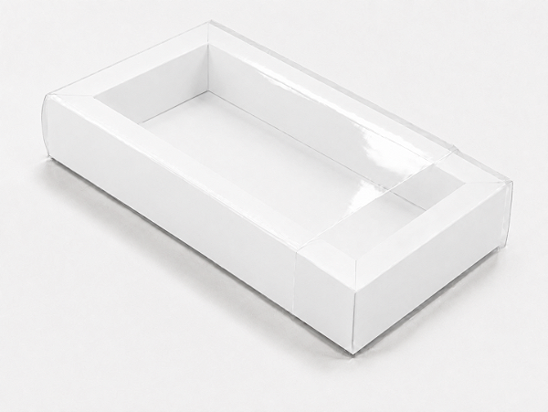Caixa para 8 Brigadeiros / Tampa Transparente 20,2x12x3,5 - Pct com 10 Unidades