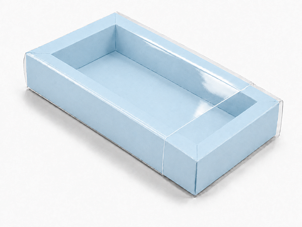 Caixa para 8 Brigadeiros / Tampa Transparente 20,2x12x3,5 - Pct com 10 Unidades
