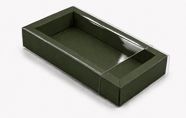 Caixa para 8 Brigadeiros / Tampa Transparente 20,2x12x3,5 - Pct com 10 Unidades