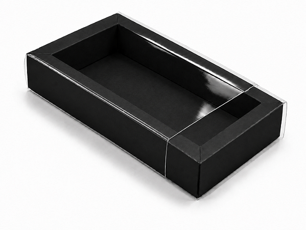 Caixa para 8 Brigadeiros / Tampa Transparente 20,2x12x3,5 - Pct com 10 Unidades