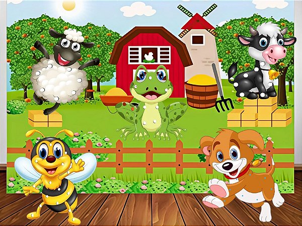 Kit com 5 Alinhavos Fazendinha Brinquedo Educativo Infantil em MDF com Cordão - KIT 1