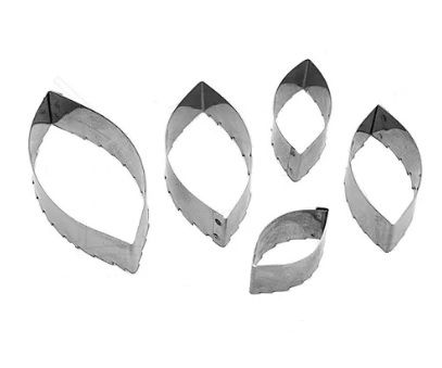 Cortadores Inox - Folhas / 5 Peças - 5P