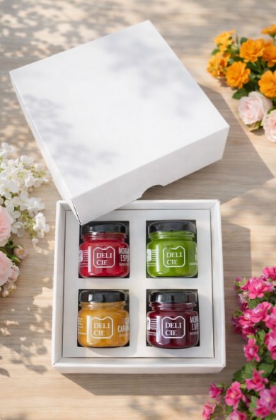 Caixas Kit 04 Mini Velas Geleinha Potes 40ml - Pct com 10 Unidades