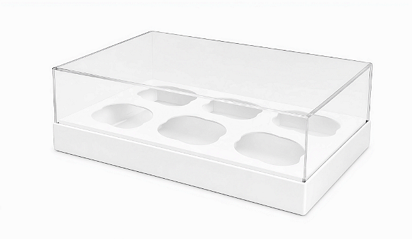 Caixas para 6 Mini Cupcakes - Pct com 10 Unidades