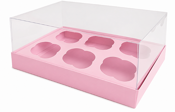 Caixas para 6 Cupcakes Padrão 24x18,5x9 - Pct com 10 Unidades