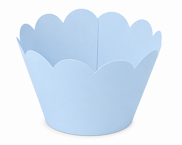 50 Wrapper para Cupcakes 6,5x4,5x4,5 - Azul Claro