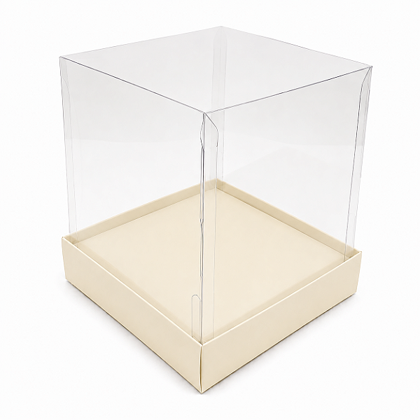 Caixinha para Mini Bolos / Mini Panetone com Berço 10x10x15 - Pct com 10 Unidades