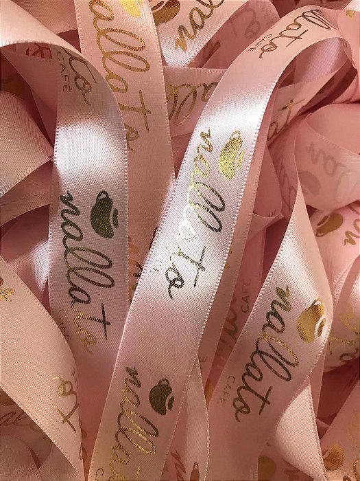 Fita De Cetim Personalizada 10mm - 50 Metros / Rosa Claro
