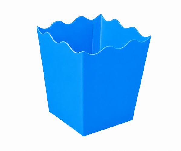 Mini Cachepô / Caixa para Pipoca Azul Turquesa 5x5x7 - Pct com 10 Unidades