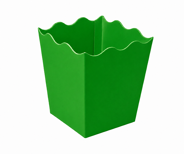 Cachepô / Caixa para Pipoca Verde Bandeira 5x5x7 - Pct com 10 Unidades