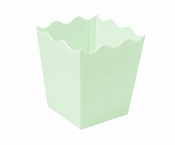 Mini Cachepô / Caixa para Pipoca Verde Claro 5x5x7 - Pct com 10 Unidades