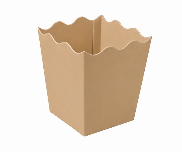 Mini Cachepô / Caixa para Pipoca Kraft 5x5x7 - Pct com 10 Unidades