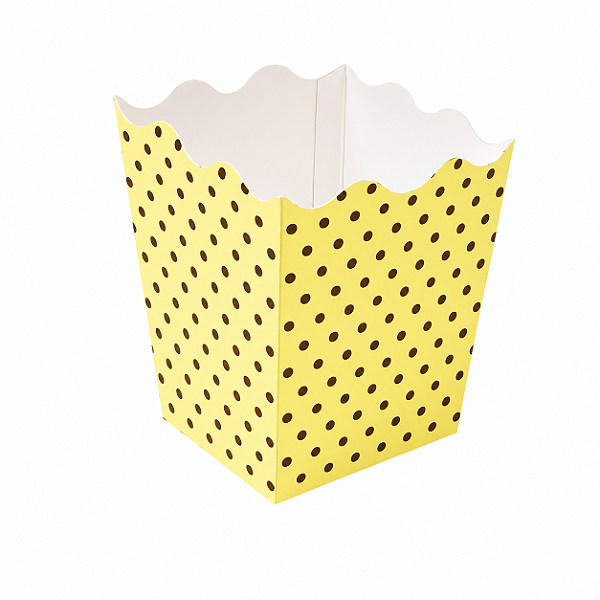 Mini Cachepô / Caixa para Pipoca 5x5x7 - Pct com 10 Unidades