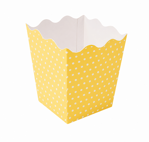 Mini Cachepô / Caixa para Pipoca 5x5x7 - Pct com 10 Unidades