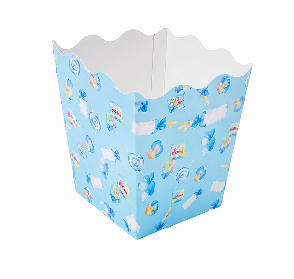 Mini Cachepô / Caixa para Pipoca 5x5x7 - Pct com 10 Unidades