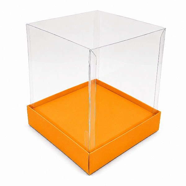Caixinha para Mini Bolos / Mini Panetone com Berço 10x10x15 - Pct com 10 Unidades