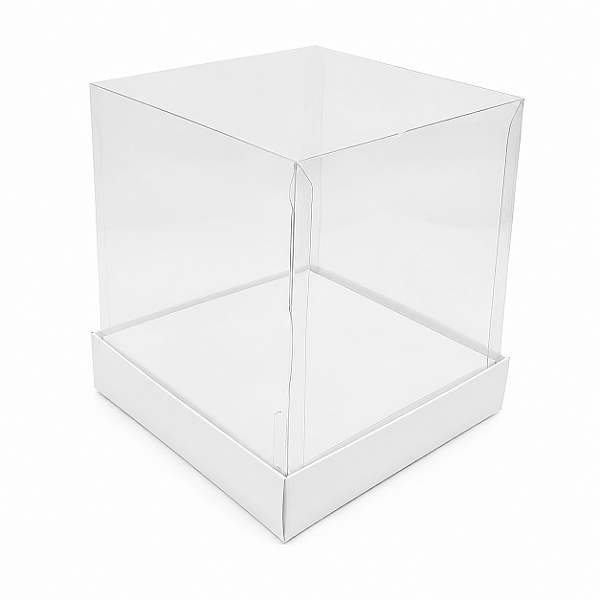 Caixinha para Mini Bolos / Mini Panetone com Berço 10x10x15 - Pct com 10 Unidades